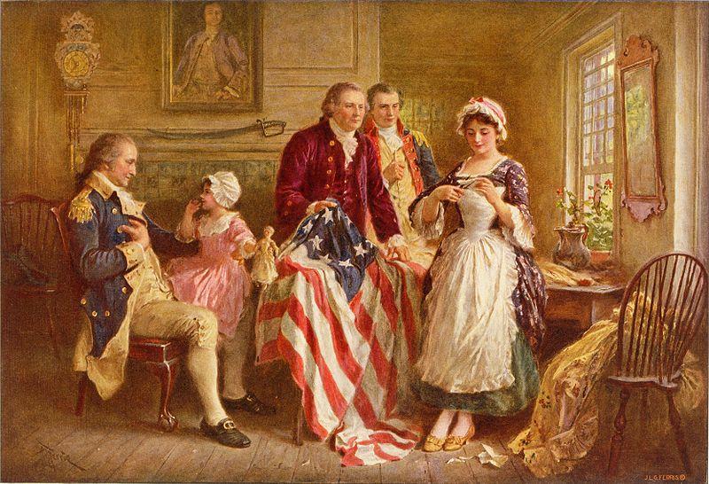 Jean Leon Gerome Ferris Betsy Ross oil painting image